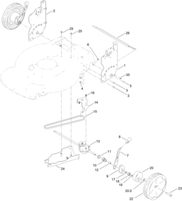 Rear Wheel And Height-Of-Cut Assembly Diagram and Parts List for 21462 411700000 - 412001349 Toro Lawn Mower