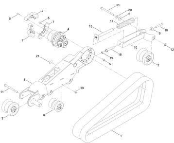 Rh Track Assembly Diagram and Parts List for 22530 414400000 - 999999999 Toro Lawn Tractor Accessories
