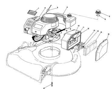 Engine Assembly (Used On Units With Serial No. 6000101-6002073) Diagram and Parts List for 16585 6000001 - 6999999 Toro Lawn Mower