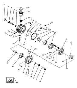 Hydrostatic Transmission Diagram and Parts List for 74140 49000001 - 49999999 Toro Lawn Tractor