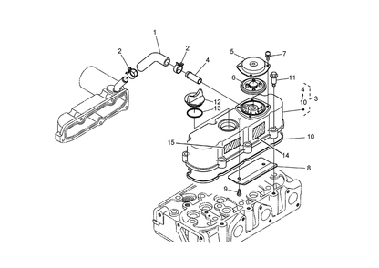 Head Cover Assembly Diagram and Parts List for 74265TE (260000001-260999999)(2006) Toro Lawn Mower