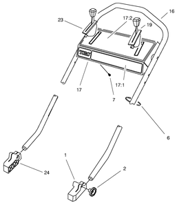 Handle Assembly Diagram and Parts List for 26637 9900001 - 9999999 Toro Lawn Mower