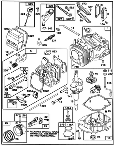 Engine Gts-150 Diagram and Parts List for 20928B 39000001 - 39999999 Toro Lawn Mower