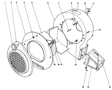 Blower Assembly Diagram and Parts List for 62933 7000001 - 7999999 Toro Leaf Blower / Vacuum