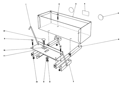 36" Snowthrower Weight Box Assembly Model No. 59138 Diagram and Parts List for 57300 1000001 - 1999999 Toro Lawn Tractor