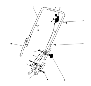Handle Assembly Diagram and Parts List for 20610 9000001 - 9999999 Toro Lawn Mower