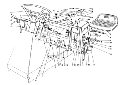 Seat & Steering Wheel Assembly Diagram and Parts List for 56170 6000001 - 6999999 Toro Lawn Tractor Accessories