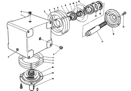 Gear Box Assembly Diagram and Parts List for 30652 390001 - 399999 Toro Lawn Mower