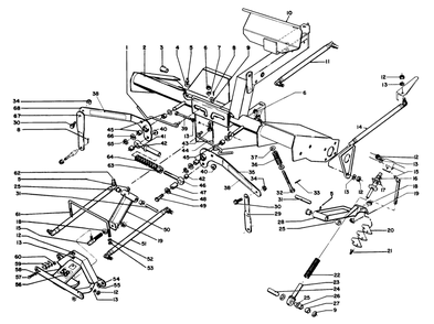 Main Frame And Counterbalance Assembly Diagram and Parts List for 3108 2000001 - 2999999 Toro Lawn Tractor Accessories