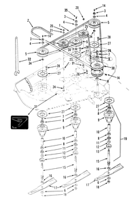 Deck Assembly (Continued) Diagram and Parts List for 05-42SY02 1000001 - 1999999 Toro Lawn Mower