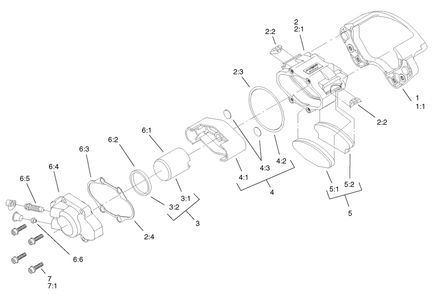 Left Hand Caliper Assembly No. 104-6801 Diagram and Parts List for 12004 220000001 - 220999999 Toro Lawn Tractor