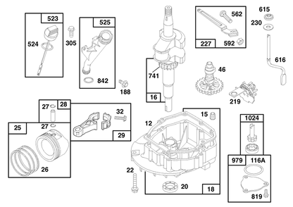 Engine Gts 150 (Model No. 20466 Only) Diagram and Parts List for 20466 6900001 - 6999999 Toro Lawn Mower
