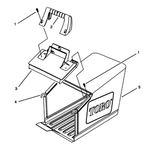 Grass Bag Assembly Diagram and Parts List for 20922B 39000001 - 39999999 Toro Lawn Mower