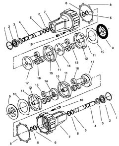 Transmission Eaton Model 751-042 Diagram and Parts List for 32-10B503 2000001 - 2999999 Toro Lawn Tractor