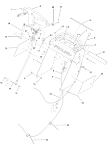 Operator Control Assembly Diagram and Parts List for 44448 400000000-406992239 Toro Lawn Mower