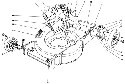 Housing Assembly Diagram and Parts List for 20752 9000001 - 9999999 Toro Lawn Mower