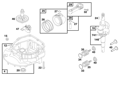 Engine Briggs & Stratton Model 12f802-1767-E1 Diagram and Parts List for 20804 8900001 - 8999999 Toro Lawn Mower