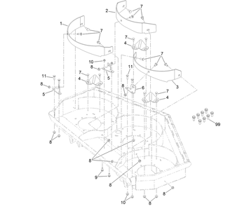 Mulching Kit Assembly Diagram and Parts List for 134-3259  Toro Lawn Mower