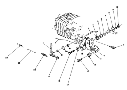 Governor Assembly (Engine No. 47pf5) (Engine No. 47pg6) Diagram and Parts List for 16785 7000001 - 7999999 Toro Lawn Mower