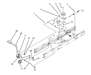 Clutch Assembly Diagram and Parts List for 71191 5910001 - 5999999 Toro Lawn Tractor