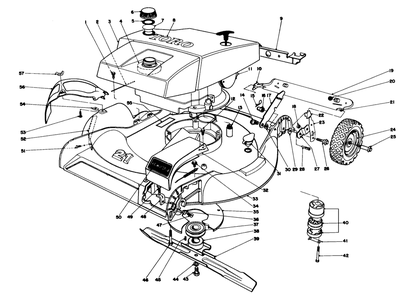 Housing Assembly Diagram and Parts List for 16268 5000001 - 5999999 Toro Lawn Mower