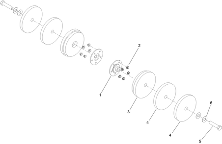 Wheel Weight Kit Assembly Diagram and Parts List for 25541E  Toro Lawn Tractor Accessories