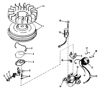 Magneto No. 610848 Diagram and Parts List for 38085 5000001 - 5999999 Toro Snow Blower