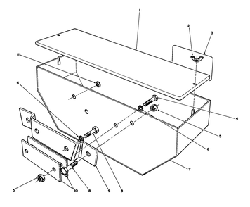 Weight Box Kit Diagram and Parts List for 30754 (800001-899999)(1988) Toro Lawn Tractor