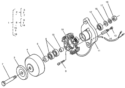 Dynamo (Complete Parts) Diagram and Parts List for 22303 990001 - 999999 Toro Lawn Tractor Accessories