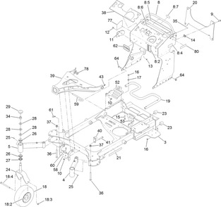 Part Location Diagram of 127-0649-01 Toro Bracket-Cylinder