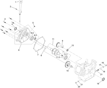 Crankcase Assembly Diagram and Parts List for 38870 409000000 - 999999999 Toro Snow Blower