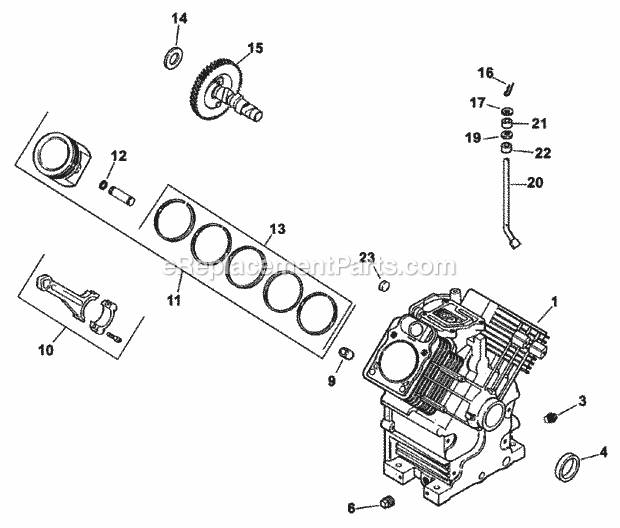 Group 2-Crankcase (Ch26s 78511 Kohler) Diagram and Parts List for 74219 200000001-200999999 Toro Lawn Mower