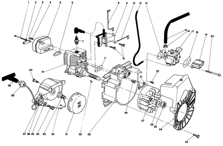 Engine Assembly Diagram and Parts List for 38350 3000001 - 3999999 Toro Snow Blower