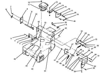 Hydraulic Pump & Linkage Assembly Diagram and Parts List for 30191 590001 - 599999 Toro Lawn Tractor Accessories
