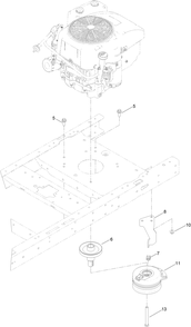 Clutch Assembly Diagram and Parts List for 74781 316000001 - 316999999 Toro Lawn Tractor