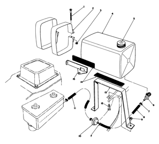 Gas Tank Assembly Diagram and Parts List for 22621C 9000001 - 9999999 Toro Lawn Mower