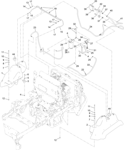 Fuel System Asembly Diagram and Parts List for 72144 413000000 - 999999999 Toro Lawn Tractor