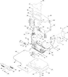 Electrical Assembly Diagram and Parts List for 75841 416499999 - 417399999 Toro Lawn Tractor