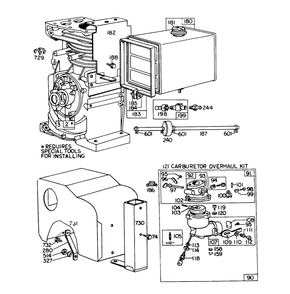 Carburetor Assembly Diagram and Parts List for 31823 6000001 - 6999999 Toro Snow Blower