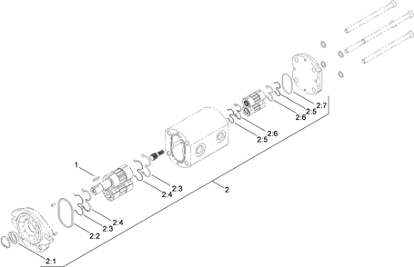 Hydraulic Pump Assembly No. 106-9589 Diagram and Parts List for 22323 400000000 - 401799999 Toro Lawn Tractor Accessories