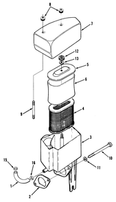 Air Cleaner-612-Z Diagram and Parts List for Y1-12OE01  Toro Lawn Tractor