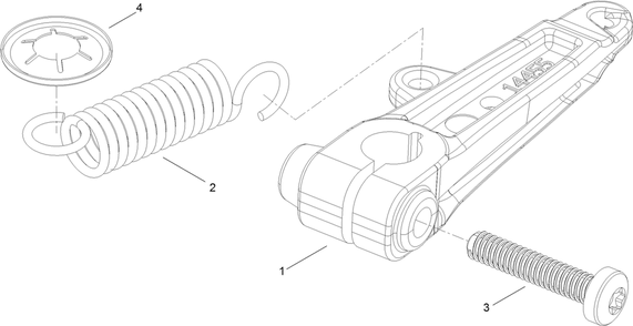 Transmission Assembly  Clutch Lever Repair Assembly Diagram and Parts List for 22207 407300000-410099999 Toro Lawn Mower