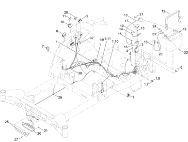 Part Location Diagram of 163-2331-03 Toro Bracket-Mounting, Light