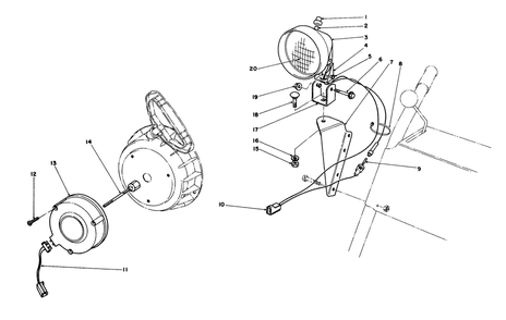 Light Kit No. 549821 (Optional) Diagram and Parts List for 38080 7000001 - 7999999 Toro Snow Blower