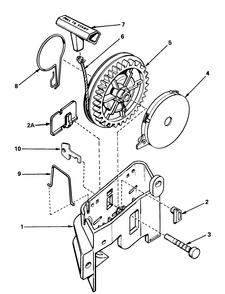 Rewind Starter No. 590531 Diagram and Parts List for 18017 9000001 - 9999999 Toro Lawn Mower