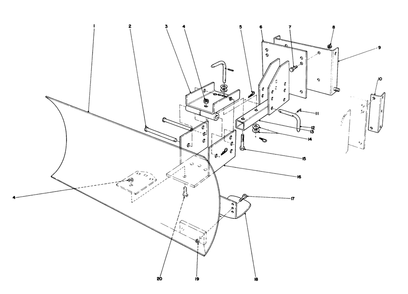 Grader Blade Assembly Model 59099 (Optional) Diagram and Parts List for 38052 6000001 - 6999999 Toro Snow Blower
