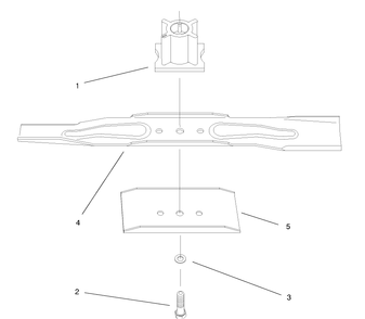 Blade Assembly Diagram and Parts List for 20804 7900001 - 7999999 Toro Lawn Mower