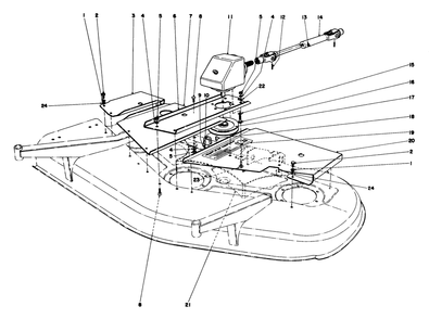 Deck Covers And Gear Box Diagram and Parts List for 30760 00000001 - 09999999 Toro Lawn Tractor