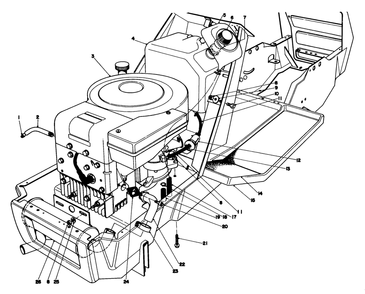 Engine Assembly Model 57380 Diagram and Parts List for 57385 0000001 - 0999999 Toro Lawn Tractor