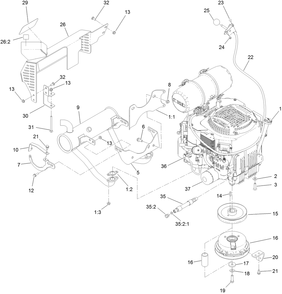 Part Location Diagram of 131-1159 Toro Engine-Kohler, Ecv749